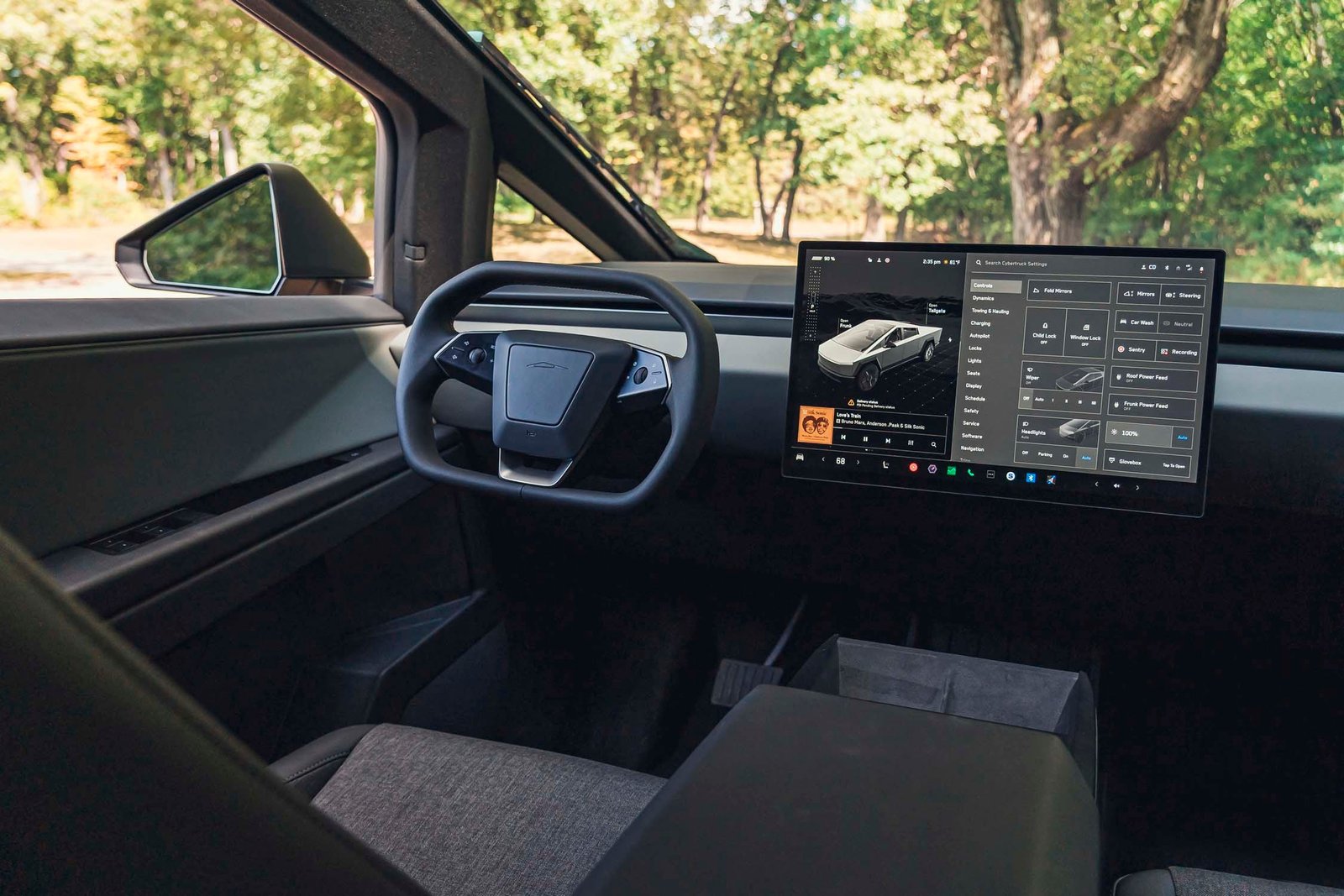 Cybertruck-interior Cybertruck Owner Reports 13,000 Miles With Nearly $0 in Charging Costs — and 17 Nights of Camp Power