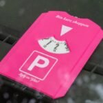 Disque de stationnement rose